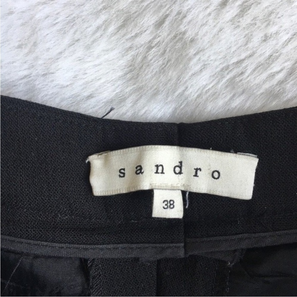 SANDRO Paris Black Cropped Slim Trouser Pants‎ 38/S - Picture 9 of 13